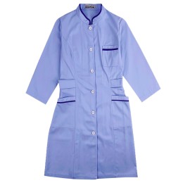 大量訂做長袖藍色護士服   時尚設計女裝企領診所護士服  連身裙 連身服  護士服專門店  SKU032 大量訂做長袖藍色護士服   時尚設計女裝企領診所護士服  連身裙 連身服  護士服專門店  SKU032